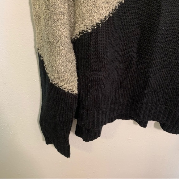 Hem & Thread Crewneck Sweater Black Beige Diamond - Picture 6 of 11